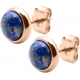 Boucles d'oreille en acier rosé - lapis 8mm