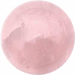 Cabochon pour bague interchangeable Yola - diamètre 14m - quartz rose