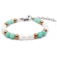 Bracelet STILIVITA en acier - Collection équilibre - FEMINITE - pierre de lune - amazonite - billes acier rosé - 17+4cm