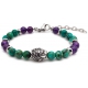 Bracelet STILIVITA en acier - Collection équilibre - ANTI STRESS - turquoise - améthyste - bouddha et séparateur en acier - 1…