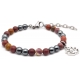 Bracelet STILIVITA en acier - Collection équilibre - ASCENSION & DEBLOCAGE - mookaite - hématite - fleur de tous en acier  - …