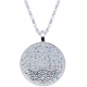 Collier en acier - nacre - émail - 45+10cm