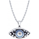 Collier en acier - nacre - émail - petit volume - longueur 38+5cm