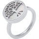 Bague en acier - arbre de vie - nacre - diamètre 14mm - T50 à 62