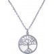 Collier acier - arbre de vie - nacre - diamètre 18mm - longueur 40+5cm