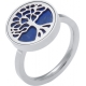 Bague en acier - arbre de vie - lapiz lazuli - diamètre 14mm - T50 à 62