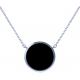 Collier acier - diamètre 12mm - onyx - 38+5cm