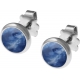 Boucles d'oreille acier 8mm - sodalite