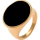 Bague acier doré - onyx - diamètre pierre 18mm -  T52 à T64