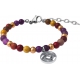 Bracelet STILIVITA en acier - Collection équilibre - ANTI-CONFINEMENT - améthyste - mookaite - charkra racine - 17+4cm