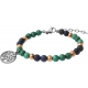 Bracelet STILIVITA en acier - Collection Médecine naturelle - ARTHRITE - malachite - azurite - arbre de vie - 17+4cm