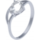 Bague en argent rhodié 1,7g - cristal de roche - 1 carat - T50 à 60