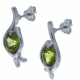 Boucles d'oreille en argent rhodié 2,9g - péridot - 1,9 carats