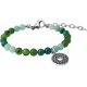 Bracelet STILIVITA en acier - Collection équilibre - AME D'ENFANT - jade néphrite - malachite - amazonite - chakra coeur -17+4cm