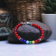 Bracelet STILIVITA en acier - 7 CHAKRAS - jaspe rouge, cornaline, citrine, malachite, aigue marine, lapis lazuli, améthyste -…