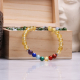 Bracelet STILIVITA en acier - 7 CHAKRAS - jaspe rouge, cornaline, citrine, malachite, aigue marine, lapis lazuli, améthyste -…