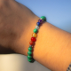 Bracelet STILIVITA en acier - 7 CHAKRAS - jaspe rouge, cornaline, citrine, malachite, aigue marine, lapis lazuli, améthyste -…