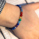 Bracelet STILIVITA en acier - 7 CHAKRAS - jaspe rouge, cornaline, citrine, malachite, aigue marine, lapis lazuli, améthyste -…