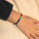 Bracelet STILIVITA en acier - 7 CHAKRAS - jaspe rouge, cornaline, citrine, malachite, aigue marine, lapis lazuli, améthyste -…