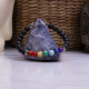 Bracelet STILIVITA en acier - 7 CHAKRAS - jaspe rouge, cornaline, citrine, malachite, aigue marine, lapis lazuli, améthyste -…