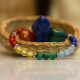 Bracelet STILIVITA en acier - 7 CHAKRAS - jaspe rouge, cornaline, citrine, malachite, aigue marine, lapis lazuli, améthyste -…