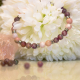 Bracelet STILIVITA en acier - Collection équilibre - POSITIVITE - opale rose - tourmaline rose - séparateurs acier - 17+4cm