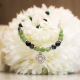 Bracelet STILIVITA en acier - Collection équilibre - ANCRAGE ET PROSPERITE - obsidienne neige  - jade néphrite - séparateurs …