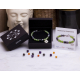 Bracelet STILIVITA en acier - Collection équilibre - ANCRAGE ET PROSPERITE - obsidienne neige  - jade néphrite - séparateurs …