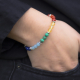 Bracelet STILIVITA en acier - 7 CHAKRAS - jaspe rouge, cornaline, citrine, malachite, aigue marine, lapis lazuli, améthyste -…