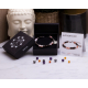 Bracelet STILIVITA en acier - Collection équilibre - AUTHENTICITE - opale rose - quartz fumé - séparateur acier - fleur de to…
