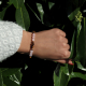 Bracelet STILIVITA en acier - Collection équilibre - ANTI JALOUSIE - quartz rose - œil de tigre - 17+4cm