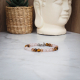 Bracelet STILIVITA en acier - Collection équilibre - ANTI JALOUSIE - quartz rose - œil de tigre - 17+4cm