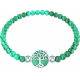 Bracelet elastique - arbre de vie - malachite - diamètre 13mm - longueur 18_18,5cm