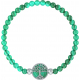 Bracelet elastique - arbre de vie - malachite - diamètre 13mm - longueur 18_18,5cm