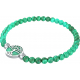 Bracelet elastique - arbre de vie - malachite - diamètre 13mm - longueur 18_18,5cm