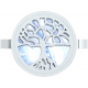 Bague en acier - arbre de vie - cacledoine bleu - diamètre 14mm - T50 à 60