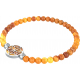 Bracelet elastique - fleur de vie - oeil de tigre - diamètre 13mm - longueur 18_18,5cm