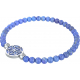 Bracelet elastique - fleur de vie - lapis lazuli - diamètre 13mm - longueur 18_18,5cm