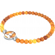 Bracelet elastique - bouddha - oeil de tigre - diamètre 13mm - longueur 18_18,5cm