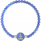 Bracelet elastique - bouddha - lapis lazuli - diamètre 13mm - longueur 18_18,5cm