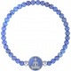 Bracelet elastique - bouddha - lapis lazuli - diamètre 13mm - longueur 18_18,5cm
