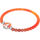 Bracelet elastique - bouddha - cornaline - diamètre 13mm - longueur 18_18,5cm