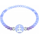 Bracelet elastique - bouddha - calcedoine bleu - diamètre 13mm - longueur 18_18,5cm