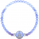 Bracelet elastique - bouddha - calcedoine bleu - diamètre 13mm - longueur 18_18,5cm