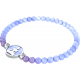 Bracelet elastique - bouddha - calcedoine bleu - diamètre 13mm - longueur 18_18,5cm