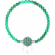 Bracelet elastique - attrape-reves - malachite - diamètre 13mm - longueur 18_18,5cm