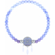 Bracelet elastique - attrape-reves - calcedoine bleu - diamètre 13mm - longueur 18_18,5cm