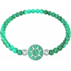 Bracelet elastique - soleil - malachite - diamètre 13mm - longueur 18_18,5cm