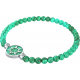 Bracelet elastique - soleil - malachite - diamètre 13mm - longueur 18_18,5cm