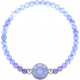 Bracelet elastique - soleil - calcedoine bleu - diamètre 13mm - longueur 18_18,5cm